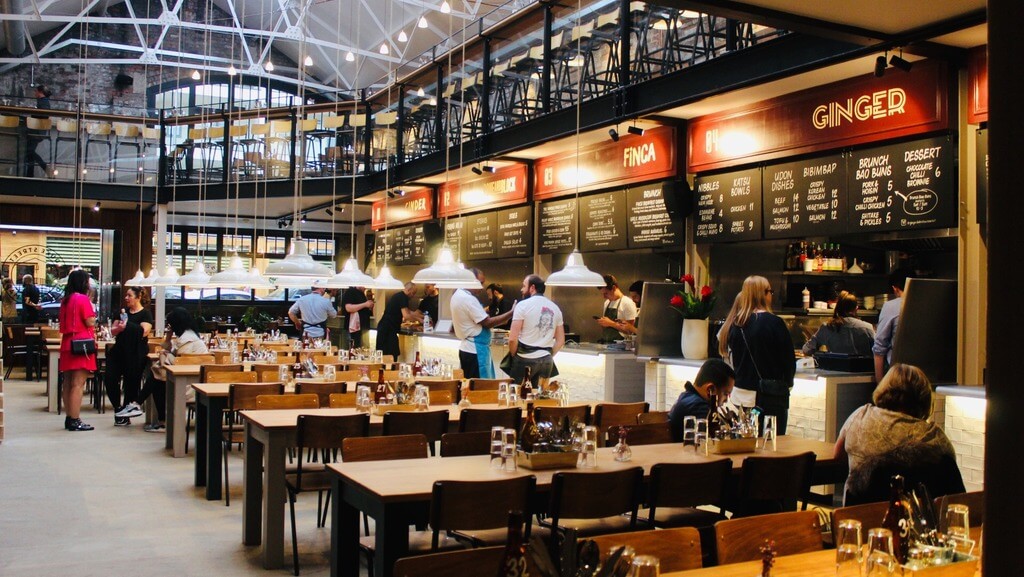 Duke Street Market, a spacious and stylish venue offering a unique culinary experience in Liverpool